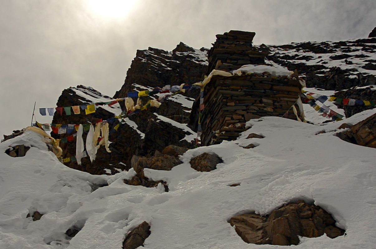 11 Prayer Flags And Chorten On The Kang La 5315m 